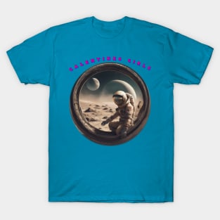 Galentine girl entering space capsule T-Shirt